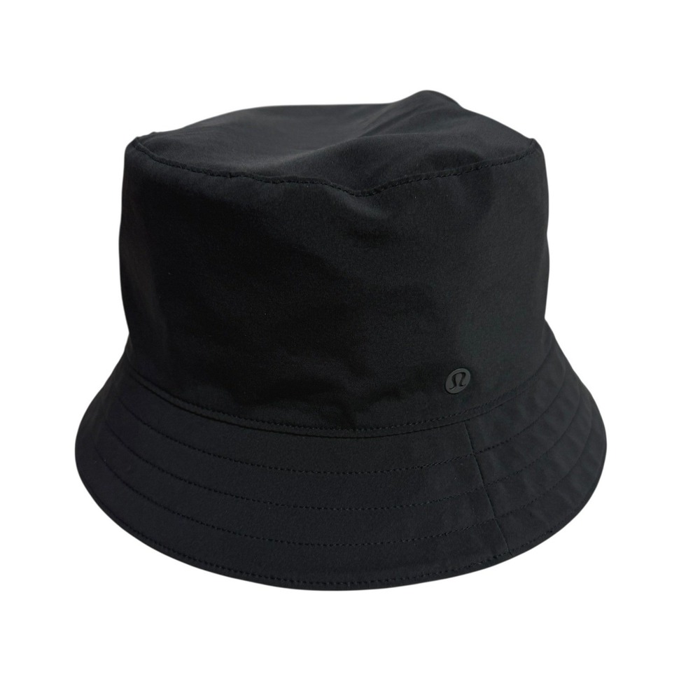 Lululemon Both Ways Reversible Bucket Hat Tie Dye Outdoors Sun Cap Black EUC - Picture 2 of 7